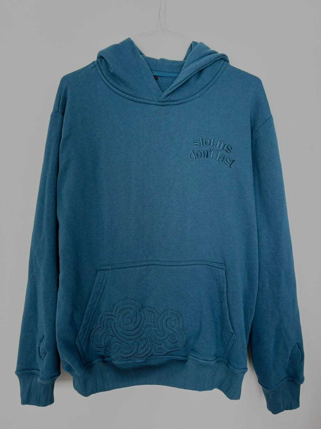 Storms Don't Last Hoodie Dark Cyan