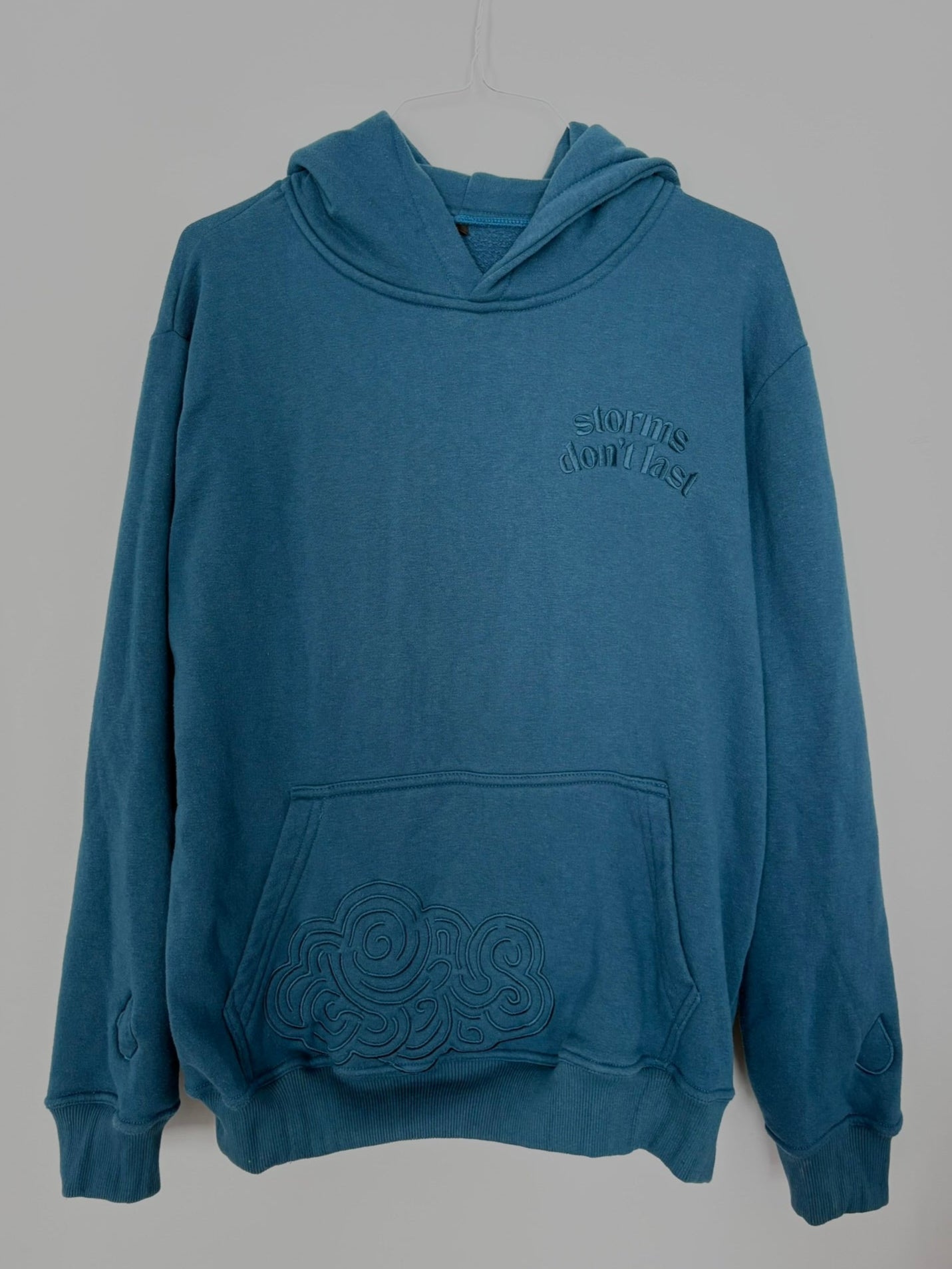 Storms Don't Last Hoodie Dark Cyan