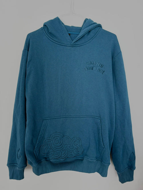 Storms Don't Last Hoodie Dark Cyan