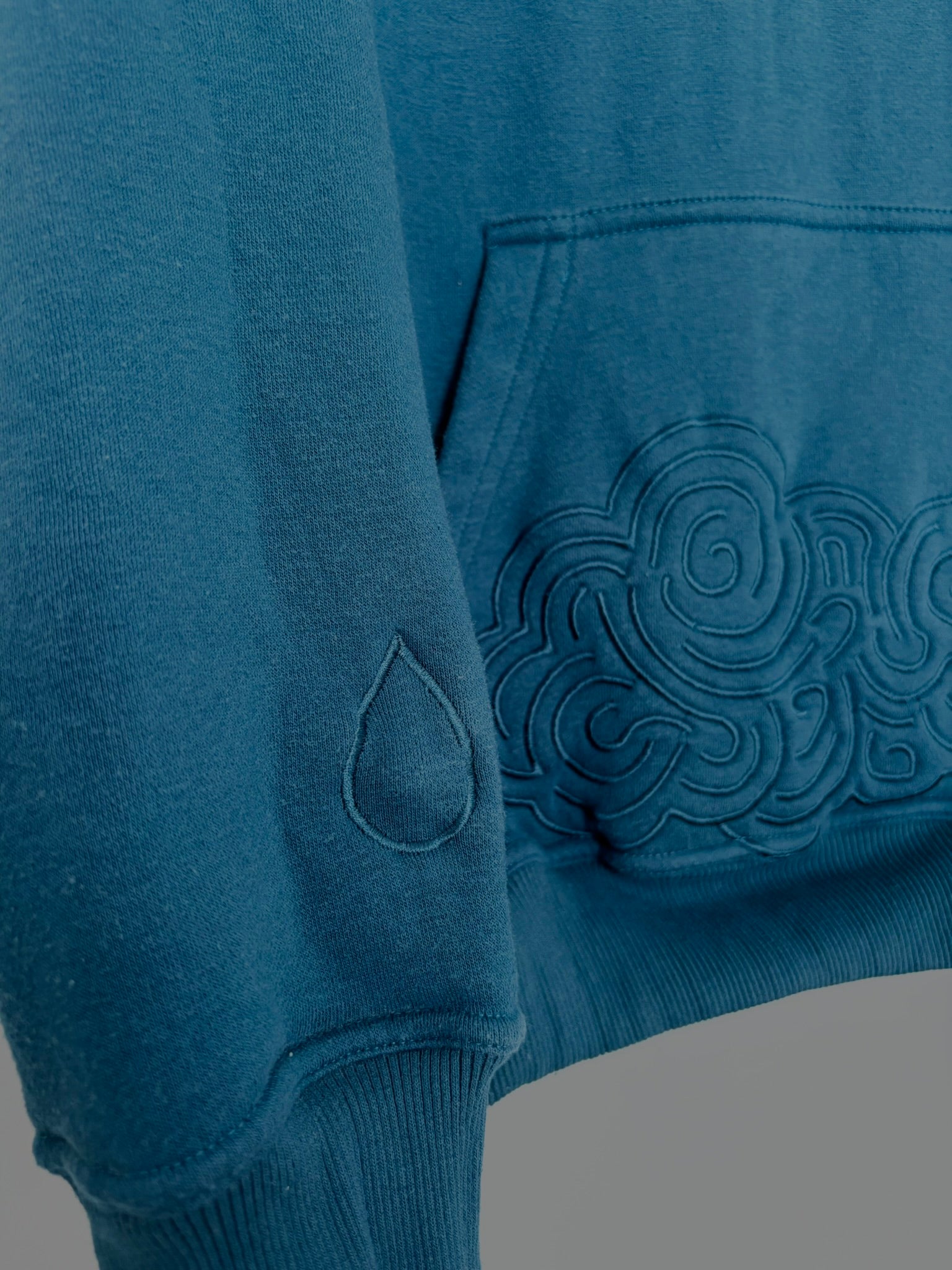 Storms Don't Last Hoodie Dark Cyan